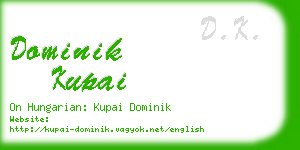 dominik kupai business card